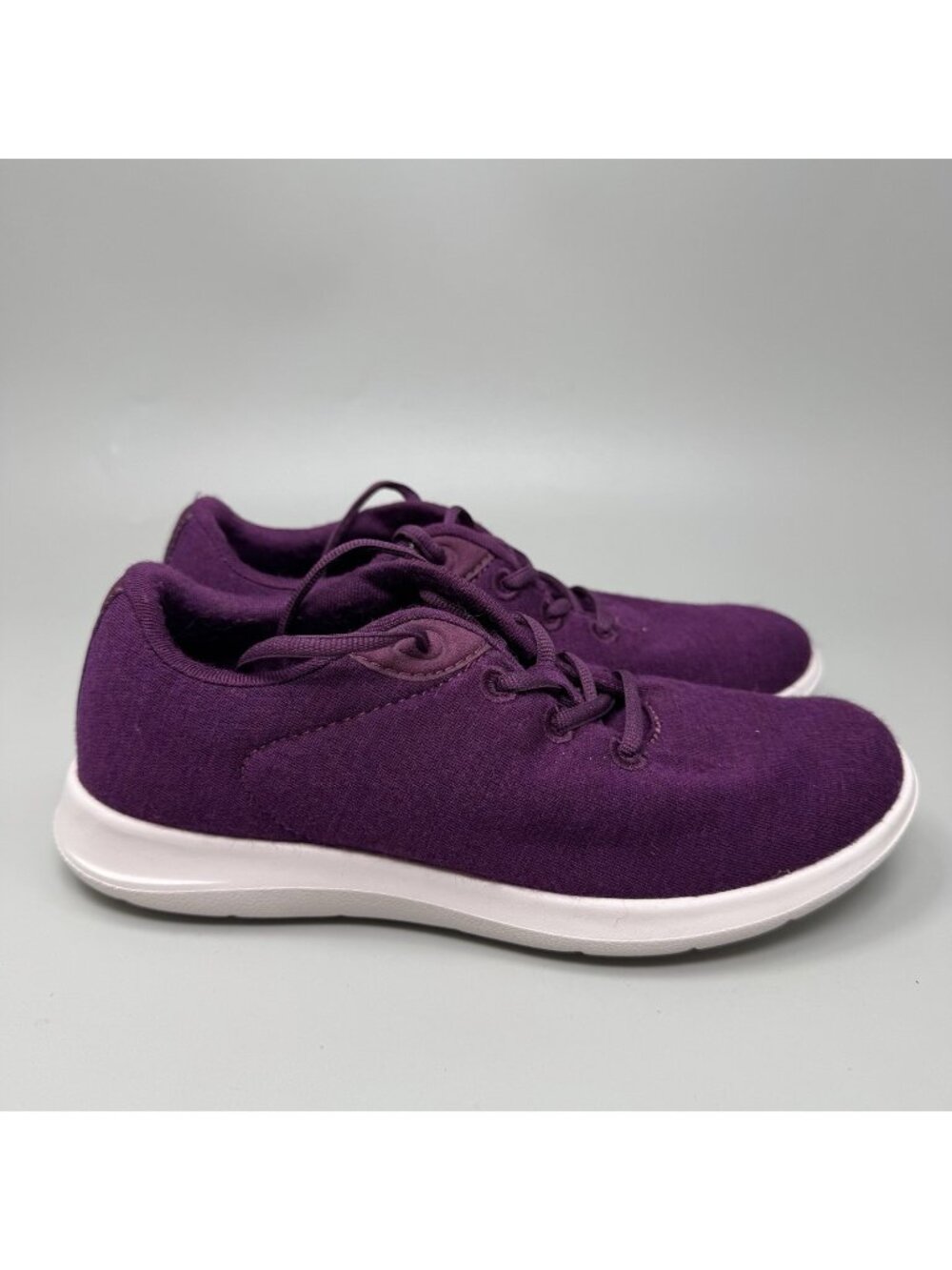 Merinos Women Sneakers Purple Merino Wool Lace Up Comfort Walking Shoes Size 6